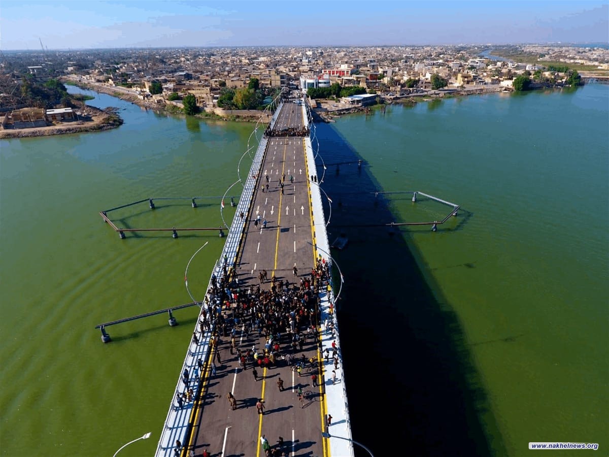 صور من الجو لافتتاح جسر النجيبية في البصرة 
